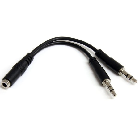 Cable mini jack 3.5mm startech macho - hembra -  negro