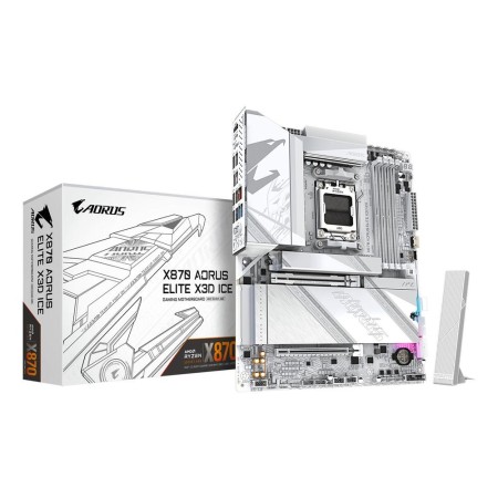 Placa base gigabyte x870 aorus elite x3d ice atx am5 -  4x ddr5 -  2x sata3