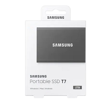 Disco Externo SSD Samsung Portable T7 2TB/ USB 3.2/ Gris