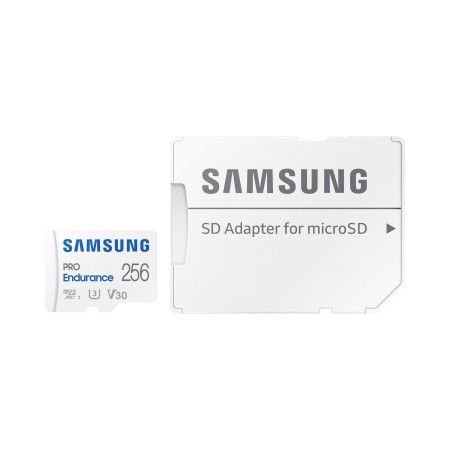 Tarjeta de Memoria Samsung Pro Endurance 256GB microSD XC con Adaptador/ Clase 10/ 100MBs