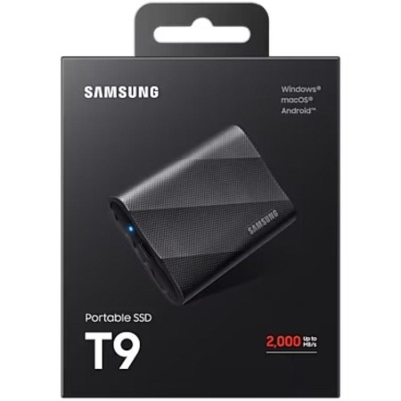 Disco Externo SSD Samsung Portable T9 2TB/ USB 3.2/ Negro