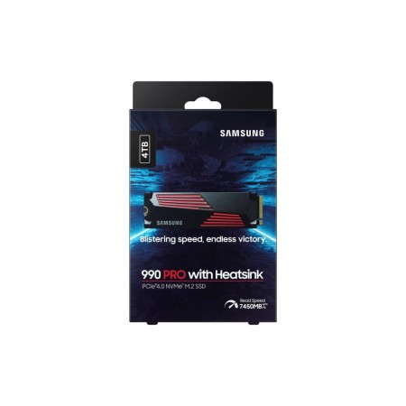 Disco duro interno solido ssd samsung 990 pro heatsink 4tb pcie 4.0 nvme