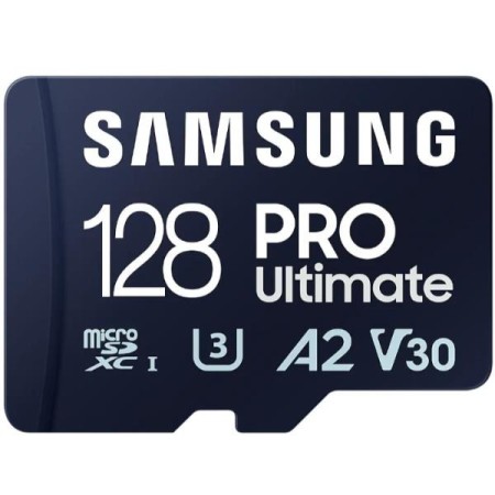 Tarjeta de Memoria Samsung Pro Ultimate 128GB microSD XC con Adaptador/ Clase 10/ 200MBs