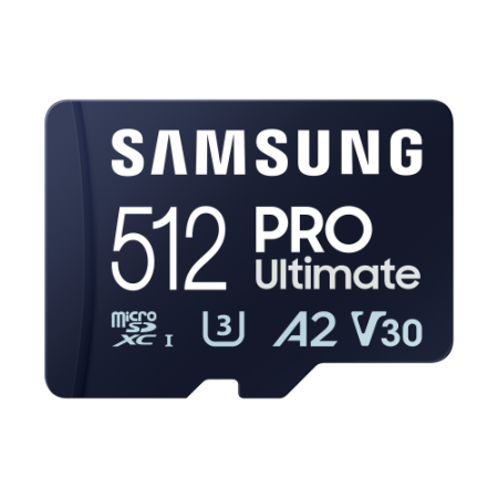 Tarjeta memoria micro sd samsung 512gb sdxc pro ultimate u3 v30 a2 + adaptador sd