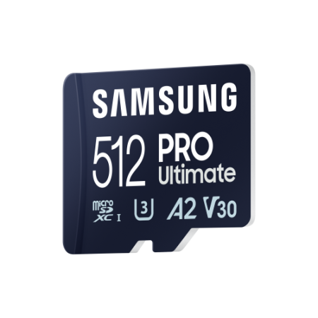 Tarjeta memoria micro sd samsung 512gb sdxc pro ultimate u3 v30 a2 + adaptador sd
