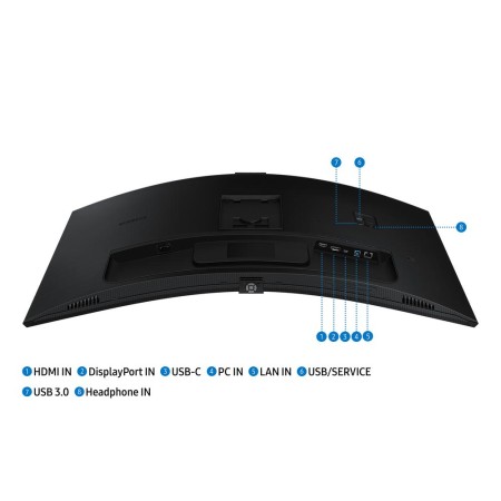 Monitor Profesional Ultrapanorámico Curvo Samsung ViewFinity S6 S34C652VAU 34″/ UWQHD/ Webcam/ Multimedia/ Regulable en Altura/ 