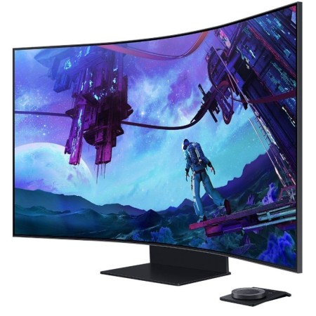 Monitor Gaming Curvo Samsung Odyssey Ark S55CG970NU 55″/ 4K/ 1ms/ 165Hz/ VA/ Regulable en altura/ Smart TV/ Multimedia/ Negro