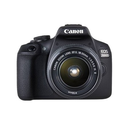 Camara digital reflex canon eos 2000d  18 - 55 is -  cmos -  24.1mp -  digic 4 -  full hd -  9 puntos de referencia -  wifi -  n