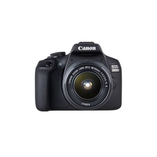 Camara digital reflex canon eos 2000d  18 - 55 is -  cmos -  24.1mp -  digic 4 -  full hd -  9 puntos de referencia -  wifi -  n