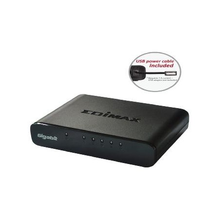 Switch 5 puertos edimax 10 - 100 - 1000 usb
