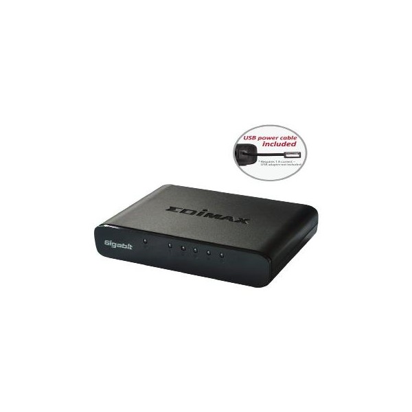 Switch 5 puertos edimax 10 - 100 - 1000 usb