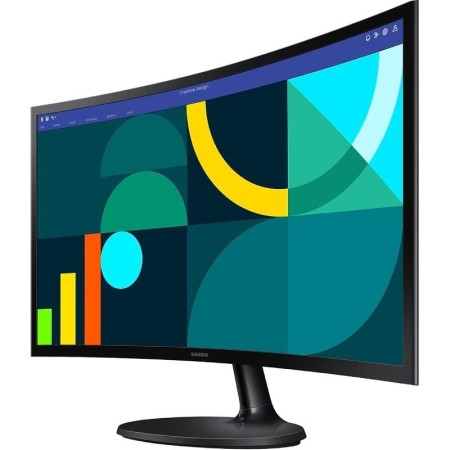 Monitor Profesional Curvo Samsung Essential Monitor S3 S36GD S24D364GAU/ 24″/ Full HD/ Negro