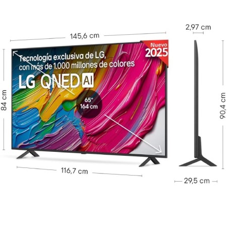 Televisor LG QNED AI QNED80 65QNED80A6A 65″/ Ultra HD 4K/ Smart TV/ WiFi