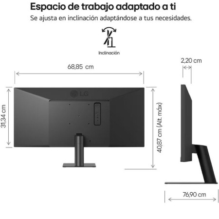 Monitor Profesional Ultrapanorámico LG UltraWide 34U511A-B 34″/ UWFHD/ Negro