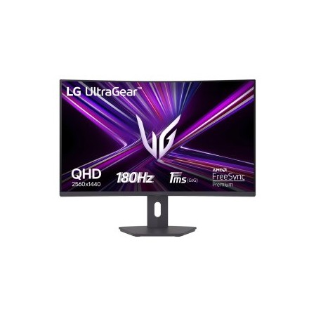 Monitor Gaming Curvo LG UltraGear 32G600A-B 31.5″/ QHD/ 1ms/ 180Hz/ VA/ Regulable en altura/ Negro