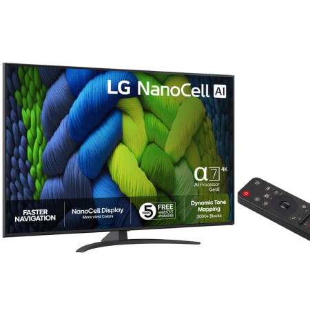 Televisor LG NanoCell AI NANO82 50NANO82A6B 50″/ Ultra HD 4K/ Smart TV/ WiFi