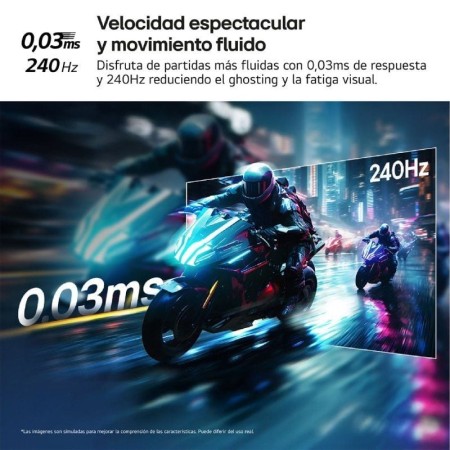 Monitor Gaming LG UltraGear 27GX704A-B 27″/ QHD/ 0.03ms/ 240Hz/ OLED/ Regulable en altura/ Negro