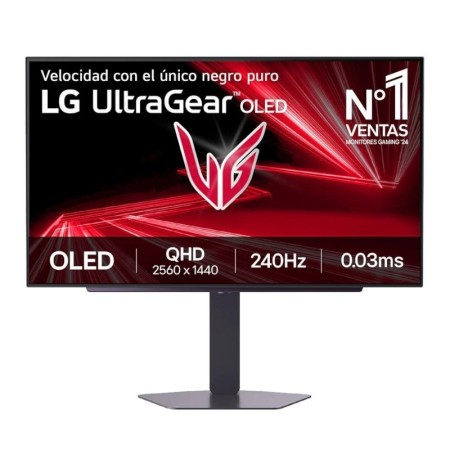 Monitor Gaming LG UltraGear 27GX704A-B 27″/ QHD/ 0.03ms/ 240Hz/ OLED/ Regulable en altura/ Negro