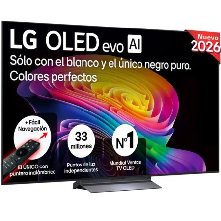 Televisor LG OLED evo AI C6 OLED55C66LB 55″/ Ultra HD 4K/ Smart TV/ WiFi