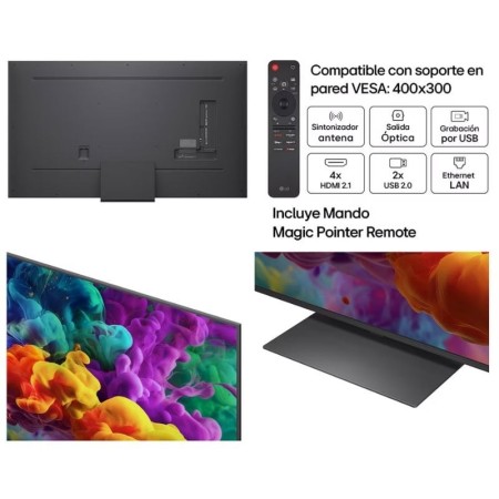 Televisor LG QNED evo AI QNED87 Mini LED 75QNED87B6A 75″/ Ultra HD 4K/ Smart TV/ WiFi