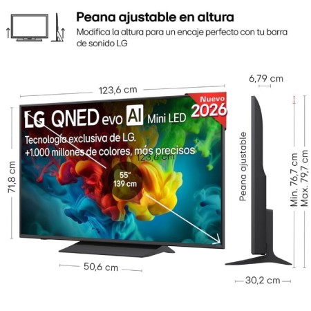 Televisor LG QNED 55QNED83B6A 55″/ Ultra HD 4K/ Smart TV/ WiFi