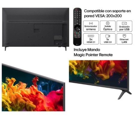 Televisor LG QNED evo AI QNED8EB Mini LED 43QNED8EB3F 43″/ Ultra HD 4K/ Smart TV/ WiFi
