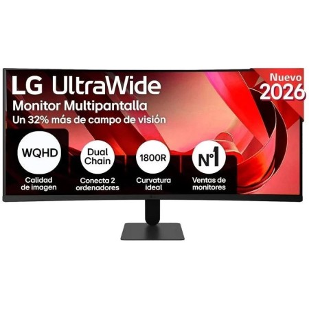 Monitor Profesional Ultrapanorámico Curvo LG 34U601B-B 34″/ WQHD/ Negro