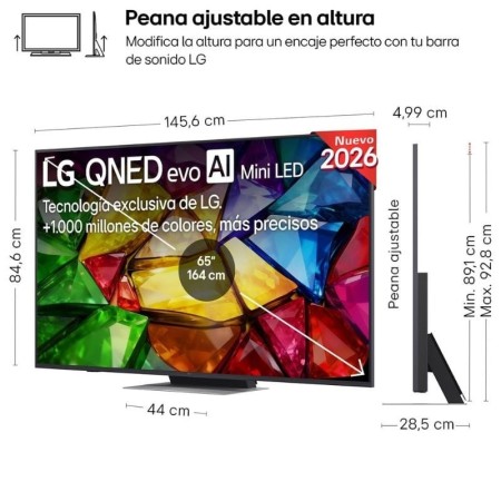 Televisor LG Mini RGB evo AI MRGB86 65MRGB86B6A 65″/ Ultra HD 4K/ Smart TV/ WiFi