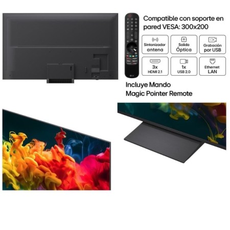 Televisor LG QNED evo AI QNED8EB Mini LED 75QNED8EB3A 75″/ Ultra HD 4K/ Smart TV/ WiFi