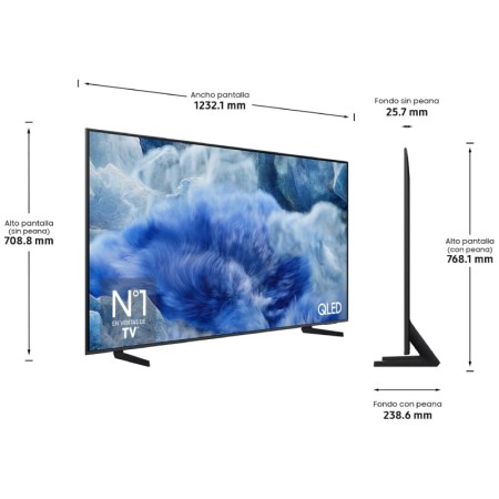 Televisor Samsung QLED Q8F TQ55Q8FAAU 55″/ Ultra HD 4K/ Smart TV/ WiFi