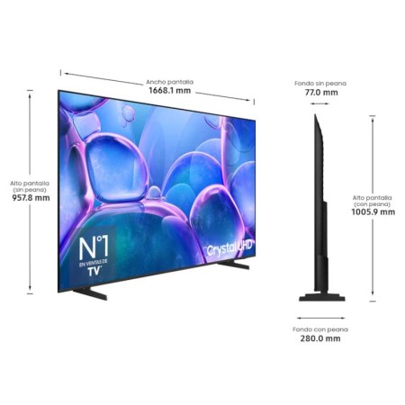 SAMSUNG TV 75″ TU75U7025F CRYSTAL UHD SMART TV BT