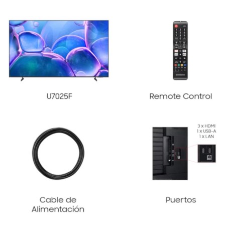 SAMSUNG TV 75″ TU75U7025F CRYSTAL UHD SMART TV BT