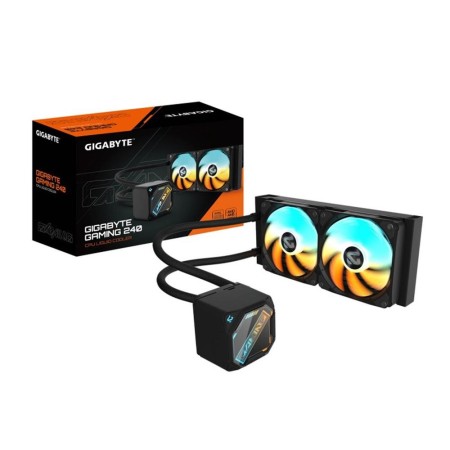 Kit refrigeracion liquida gigabyte gaming 240 argb 2x 120mm negro