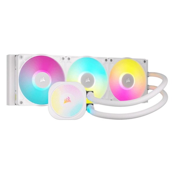 Kit refrigeracion liquida corsair titan 360 rx rgb icue link 3x 120mm blanco