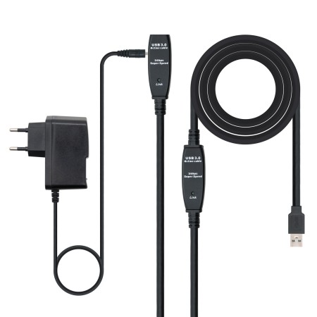 Cable nanocable prolongador alargador usb 3.0 con amplificador tipo a - m -  a - h 10m.