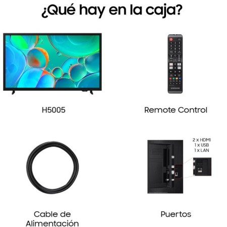 Televisor Samsung H5005 TU32H5005FK 32″/ HD/ Smart TV/ WiFi