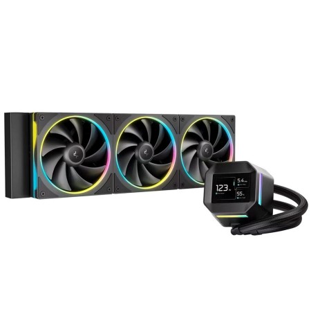 Kit refrigeracion liquida deepcool lm360 led rgb 3x 120mm negro