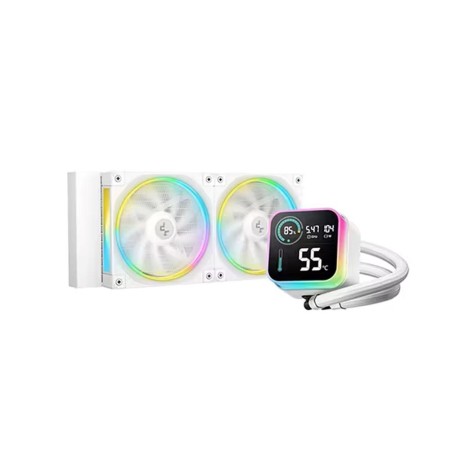 Kit refrigeracion liquida deepcool lq240 led digital argb 2x 120mm blanco