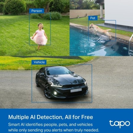 Cámara de Videovigilancia TP-Link Tapo C425 KIT/ Visión Nocturna/ Control desde APP/ Incluye Panel Solar