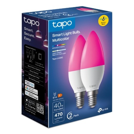 Bombilla inteligente tp - link tapo l430c rgb pack 2 unidades