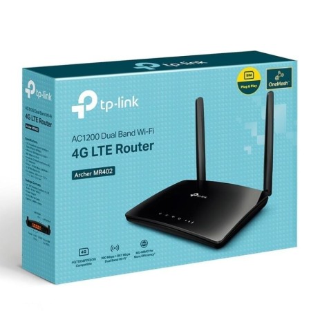 Router Inalámbrico 4G TP-Link Archer MR402 1200Mbps/ 2.4GHz 5GHz/ 2 Antenas/ WiFi 802.11ac/n/a/b/g/n
