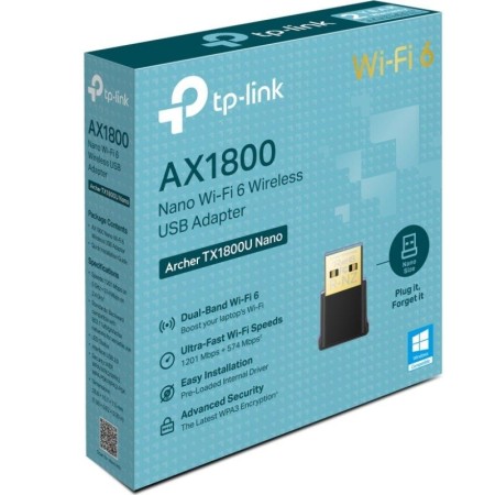 Adaptador USB - WiFi TP-Link Archer TX1800U Nano/ 1800Mbps