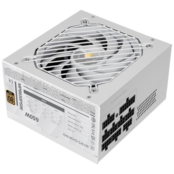 Fuente alimentacion mars gaming mpb650psi atx 650w blanca