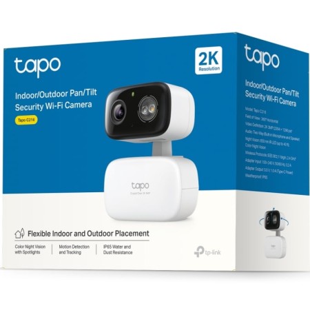 Cámara de Videovigilancia TP-Link Tapo C216/ 360º/ Visión Nocturna/ Control desde APP
