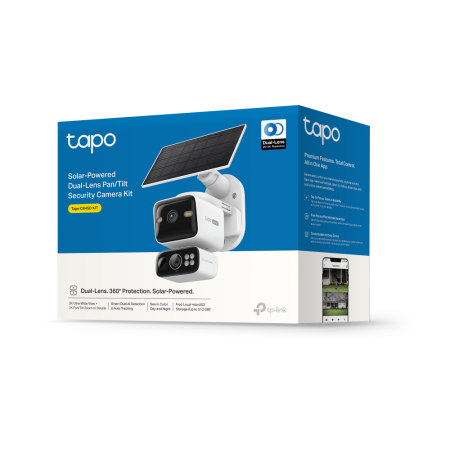 Kit de seguridad tp - link tapo c645d kit camara de seguridad dual + panel solar
