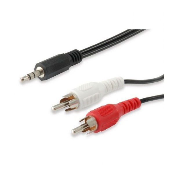 Cable audio equip mini jack 3.5mm macho a 2 rca macho 2.5m