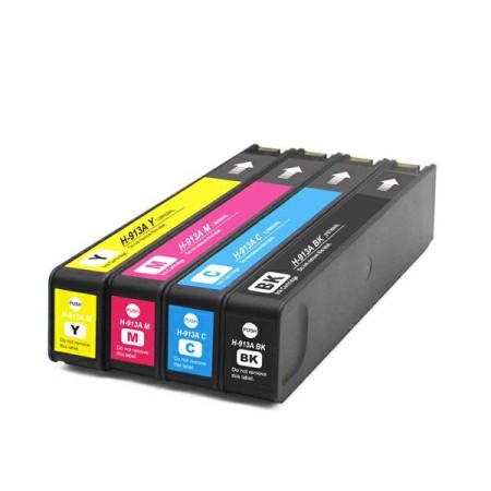 Cartucho de tinta compatible dayma hp n913a amarillo pigmentada vb.t patent free 3.000 pag
