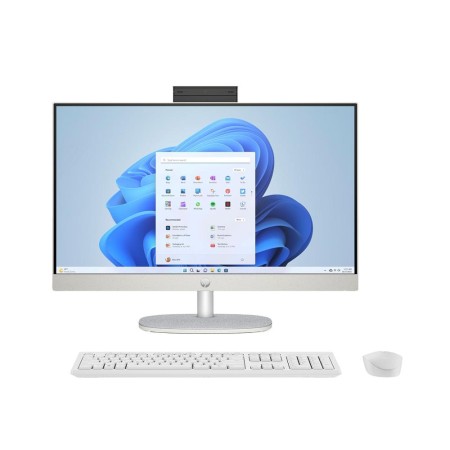 Ordenador all in one hp 24 - cr0014ns cel n100 - 8gb - ssd 512gb - 23.8 pulgadas - freedos - blanco