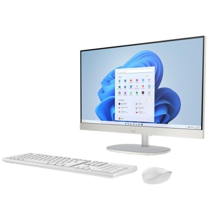Ordenador all in one hp 24 - cr0014ns cel n100 - 8gb - ssd 512gb - 23.8 pulgadas - freedos - blanco