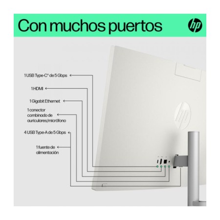 Ordenador all in one hp 24 - cr0159ns i3 - 1315u - 8gb - ssd 512gb - 23.8 pulgadas - freedos